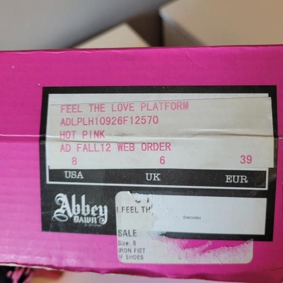 Abbey Dawn Feel The Love Platform Heels, BNIB with flaws, Size 8 - Picture 10 of 10